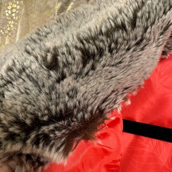 Eddie Bauer Womens Yukon Classic Taupe Orange Down Puffer Jacket Large - Picture 9 of 9